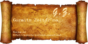 Guzmits Zoltána névjegykártya